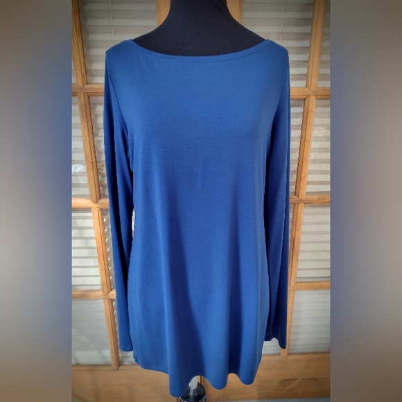 Eileen Fisher Tops - Eileen Fisher Long Sleeve Boat Neck Top, Royal Blue, Small, Perfect Condition!